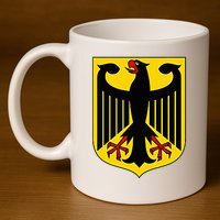 Badge Germany Flag Cool German 11oz C Handle Ceramic Mug