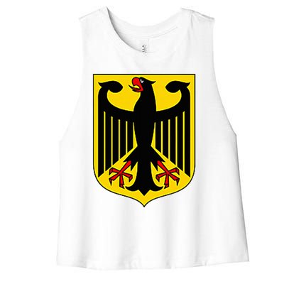 Badge Germany Flag Cool German Women's Racerback Cropped Tank