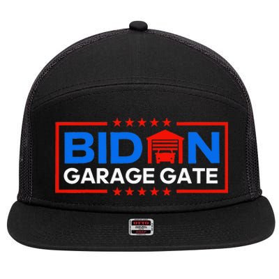 Biden Garage Funny Anti Biden - Garage Gate Political Humor  7 Panel Mesh Trucker Snapback Hat