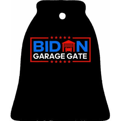 Biden Garage Funny Anti Biden - Garage Gate Political Humor  Ceramic Bell Ornament