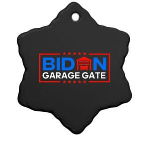 Biden Garage Funny Anti Biden - Garage Gate Political Humor  Ceramic Star Ornament