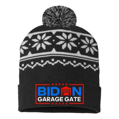 Biden Garage Funny Anti Biden - Garage Gate Political Humor  USA-Made Snowflake Beanie