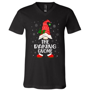 Baking Gnome Funny Matching Family Christmas Pajama V-Neck T-Shirt