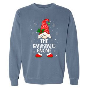 Baking Gnome Funny Matching Family Christmas Pajama Garment-Dyed Sweatshirt