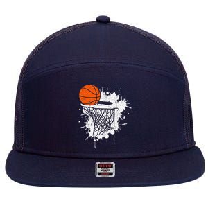 Basketball Gift For Coach Player Baller 7 Panel Mesh Trucker Snapback Hat