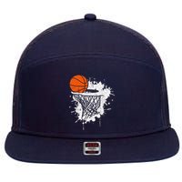 Basketball Gift For Coach Player Baller 7 Panel Mesh Trucker Snapback Hat