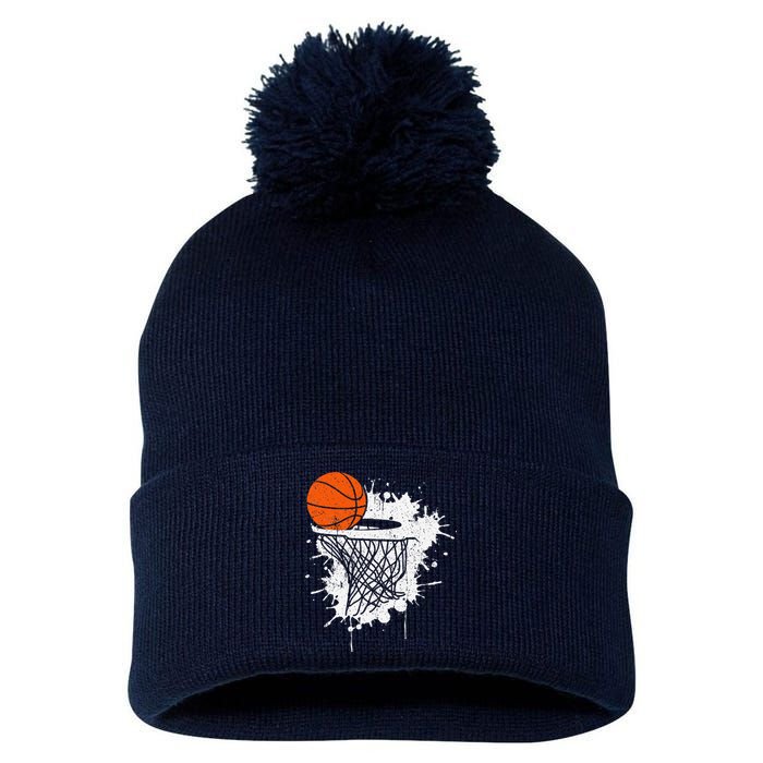 Basketball Gift For Coach Player Baller Pom Pom 12in Knit Beanie