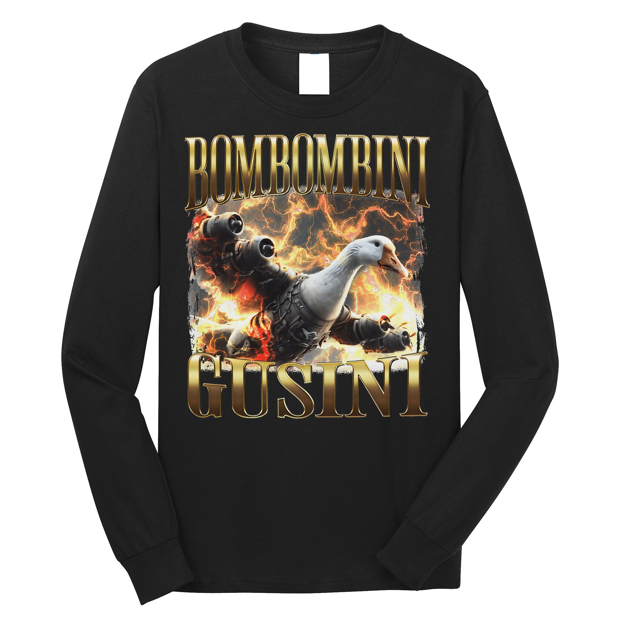 Bombombini Gusini Funny Italian Brainrot Meme Bootleg Long Sleeve Shirt