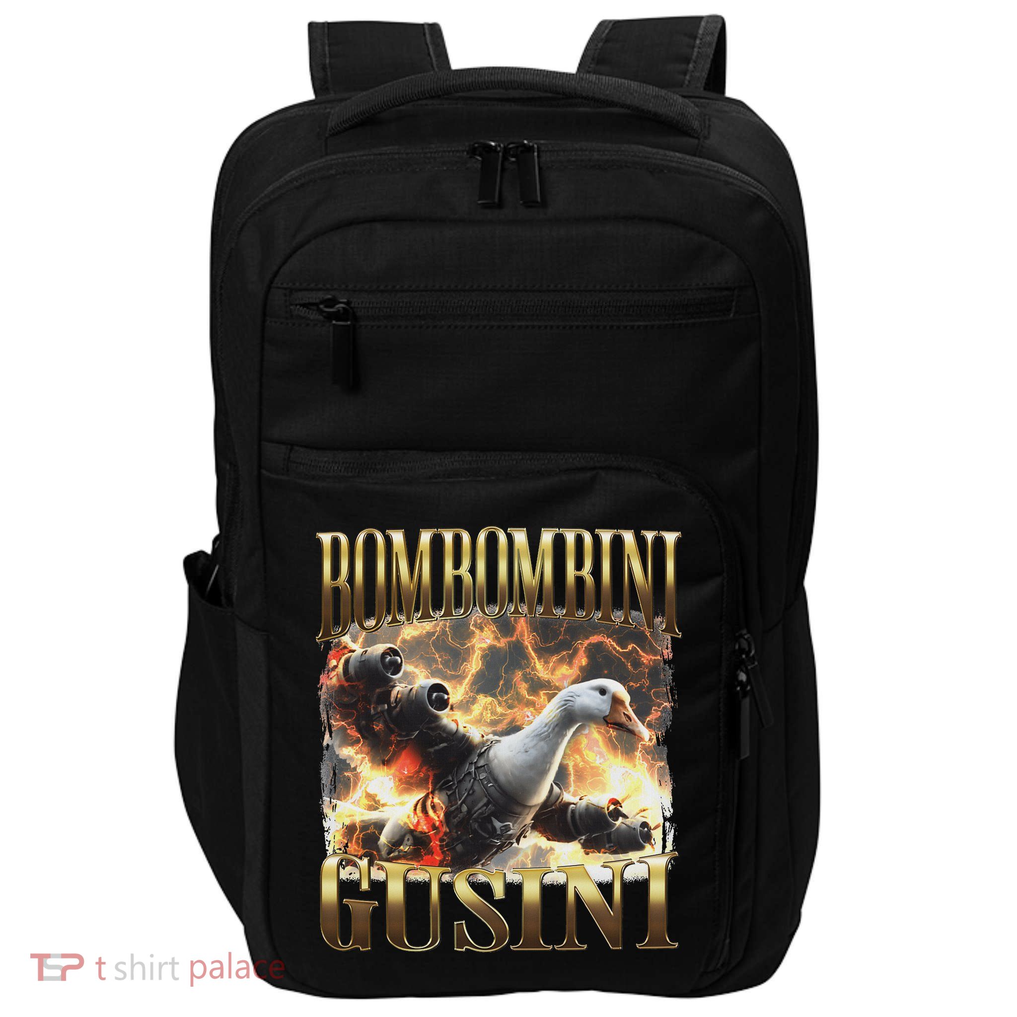 Bombombini Gusini Funny Italian Brainrot Meme Bootleg Impact Tech Backpack