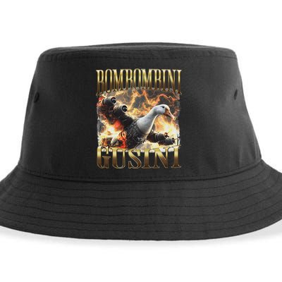 Bombombini Gusini Funny Italian Brainrot Meme Bootleg Sustainable Bucket Hat