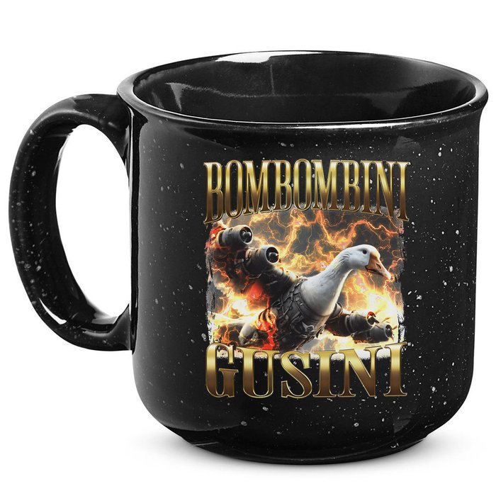 Bombombini Gusini Funny Italian Brainrot Meme Bootleg 15oz Campfire Ceramic Mug