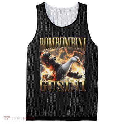 Bombombini Gusini Funny Italian Brainrot Meme Bootleg Mesh Reversible Basketball Jersey Tank