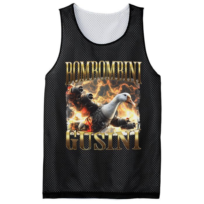 Bombombini Gusini Funny Italian Brainrot Meme Bootleg Mesh Reversible Basketball Jersey Tank