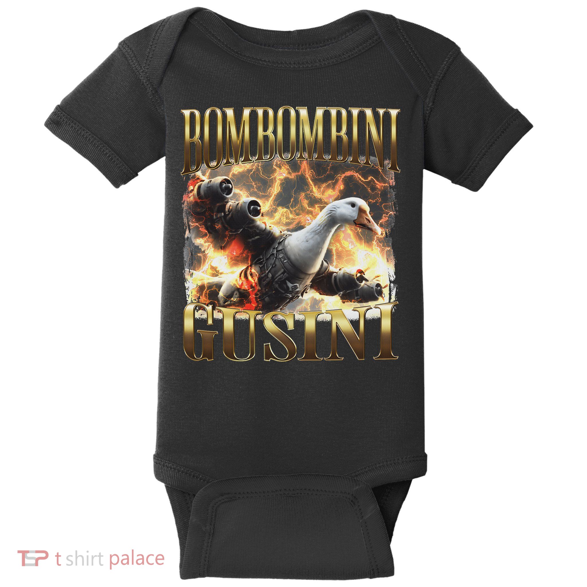 Bombombini Gusini Funny Italian Brainrot Meme Bootleg Baby Bodysuit