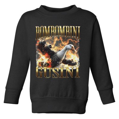 Bombombini Gusini Funny Italian Brainrot Meme Bootleg Toddler Sweatshirt