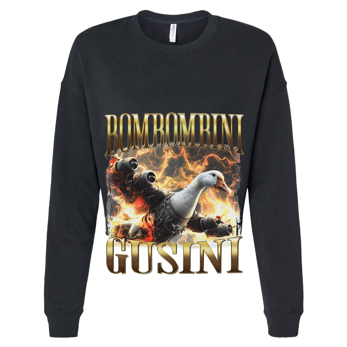 Bombombini Gusini Funny Italian Brainrot Meme Bootleg Women's Crop Top Tee