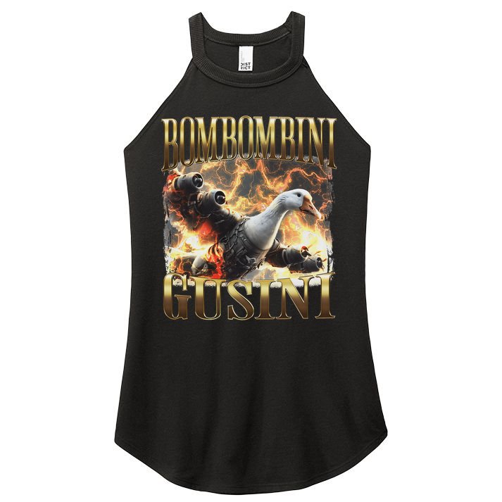 Bombombini Gusini Funny Italian Brainrot Meme Bootleg Women's Perfect Tri Rocker Tank