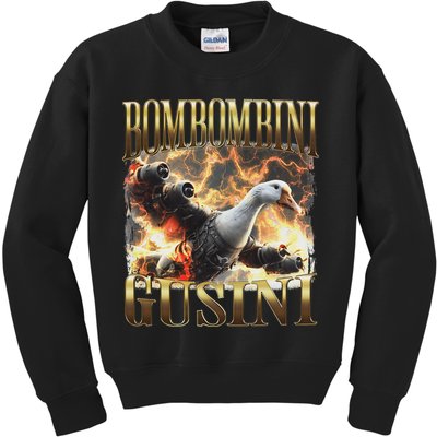 Bombombini Gusini Funny Italian Brainrot Meme Bootleg Kids Sweatshirt