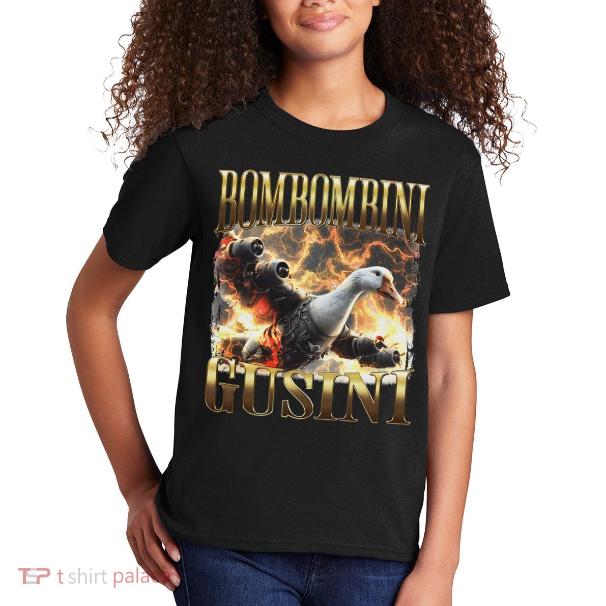Bombombini Gusini Funny Italian Brainrot Meme Bootleg Kids T-Shirt
