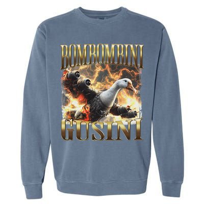 Bombombini Gusini Funny Italian Brainrot Meme Bootleg Garment-Dyed Sweatshirt