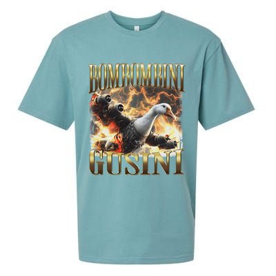 Bombombini Gusini Funny Italian Brainrot Meme Bootleg Sueded Cloud Jersey T-Shirt
