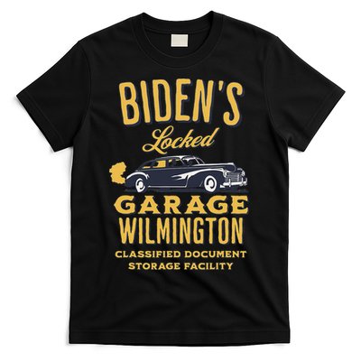 Biden's Garage Funny Anti-Biden Political Joke Garage Sign  T-Shirt