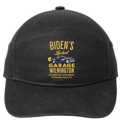 Biden's Garage Funny Anti-Biden Political Joke Garage Sign  7-Panel Snapback Hat