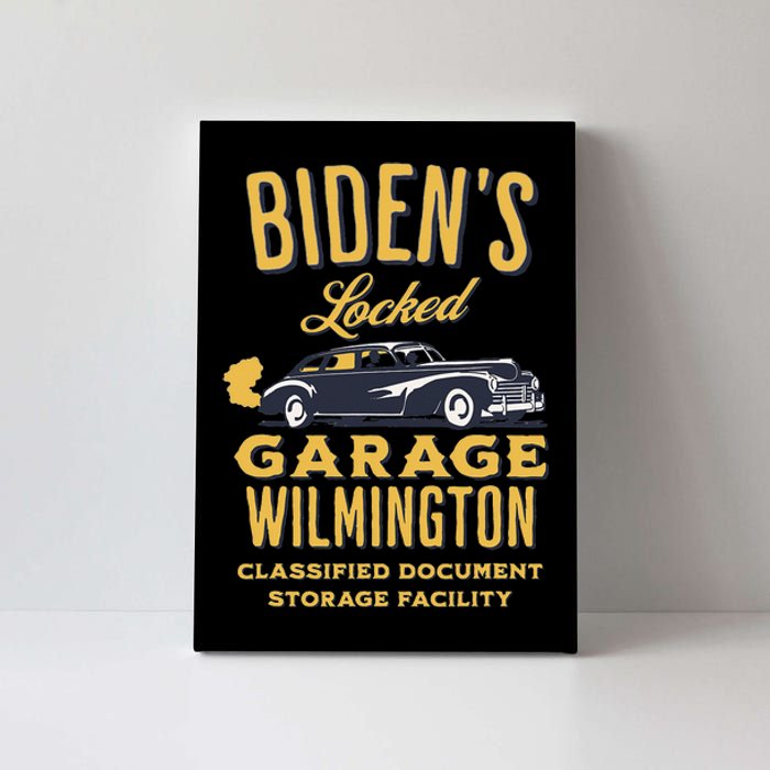 Biden's Garage Funny Anti-Biden Political Joke Garage Sign  Canvas