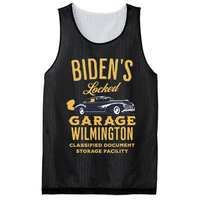 Biden's Garage Funny Anti-Biden Political Joke Garage Sign  Mesh Reversible Basketball Jersey Tank