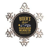 Biden's Garage Funny Anti-Biden Political Joke Garage Sign  Metallic Star Ornament