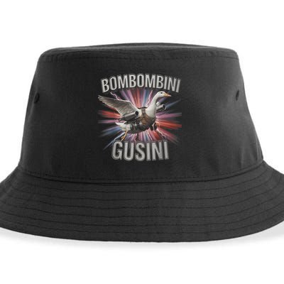 Bombombini Gusini Funny Italian Brainrot Meme Bootleg  Sustainable Bucket Hat