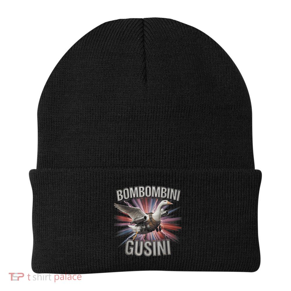 Bombombini Gusini Funny Italian Brainrot Meme Bootleg  Beanie
