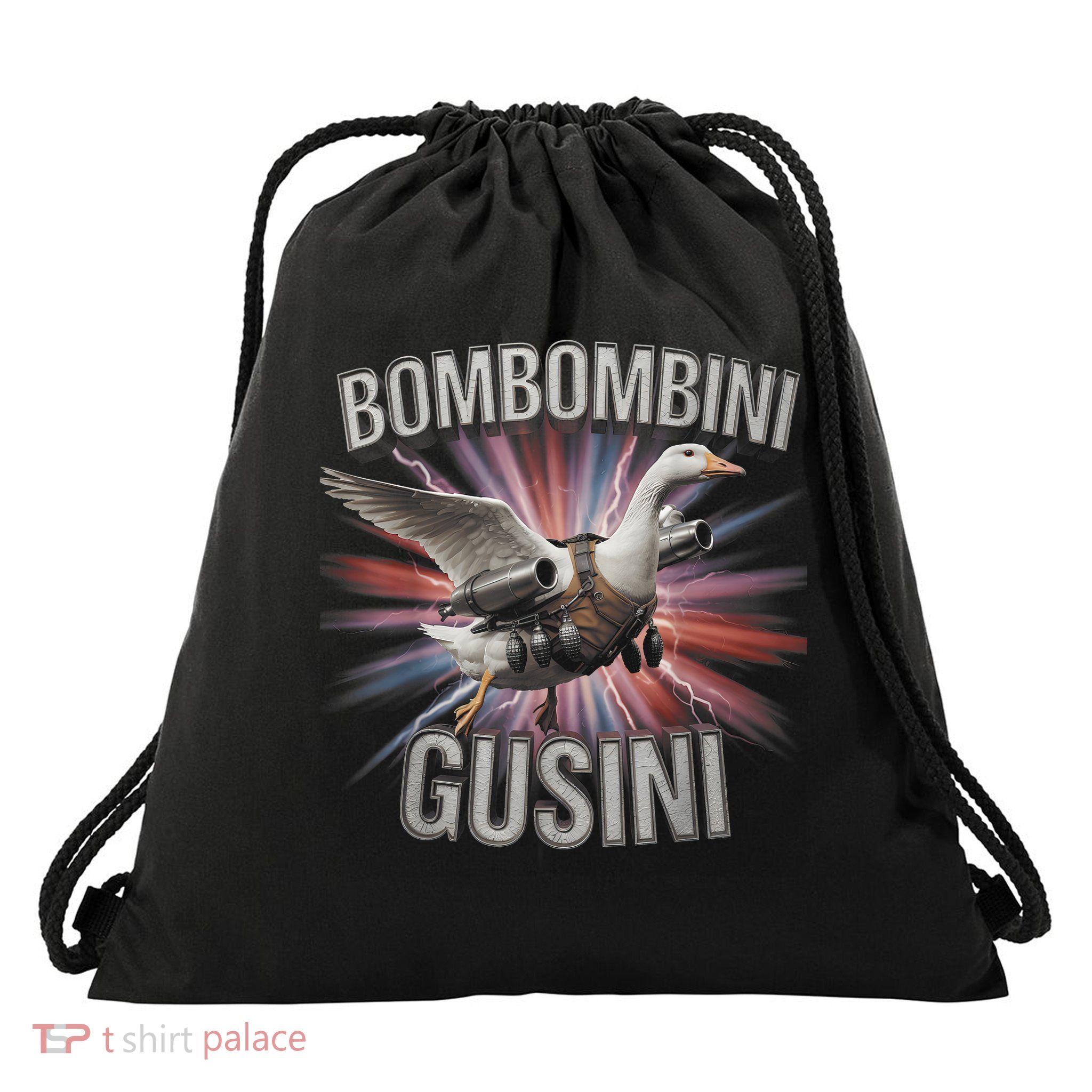 Bombombini Gusini Funny Italian Brainrot Meme Bootleg  Drawstring Bag