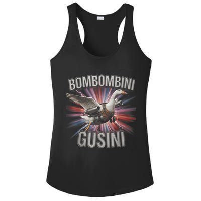 Bombombini Gusini Funny Italian Brainrot Meme Bootleg  Ladies PosiCharge Competitor Racerback Tank