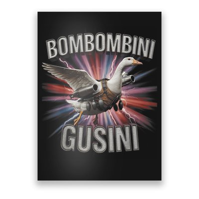 Bombombini Gusini Funny Italian Brainrot Meme Bootleg  Poster