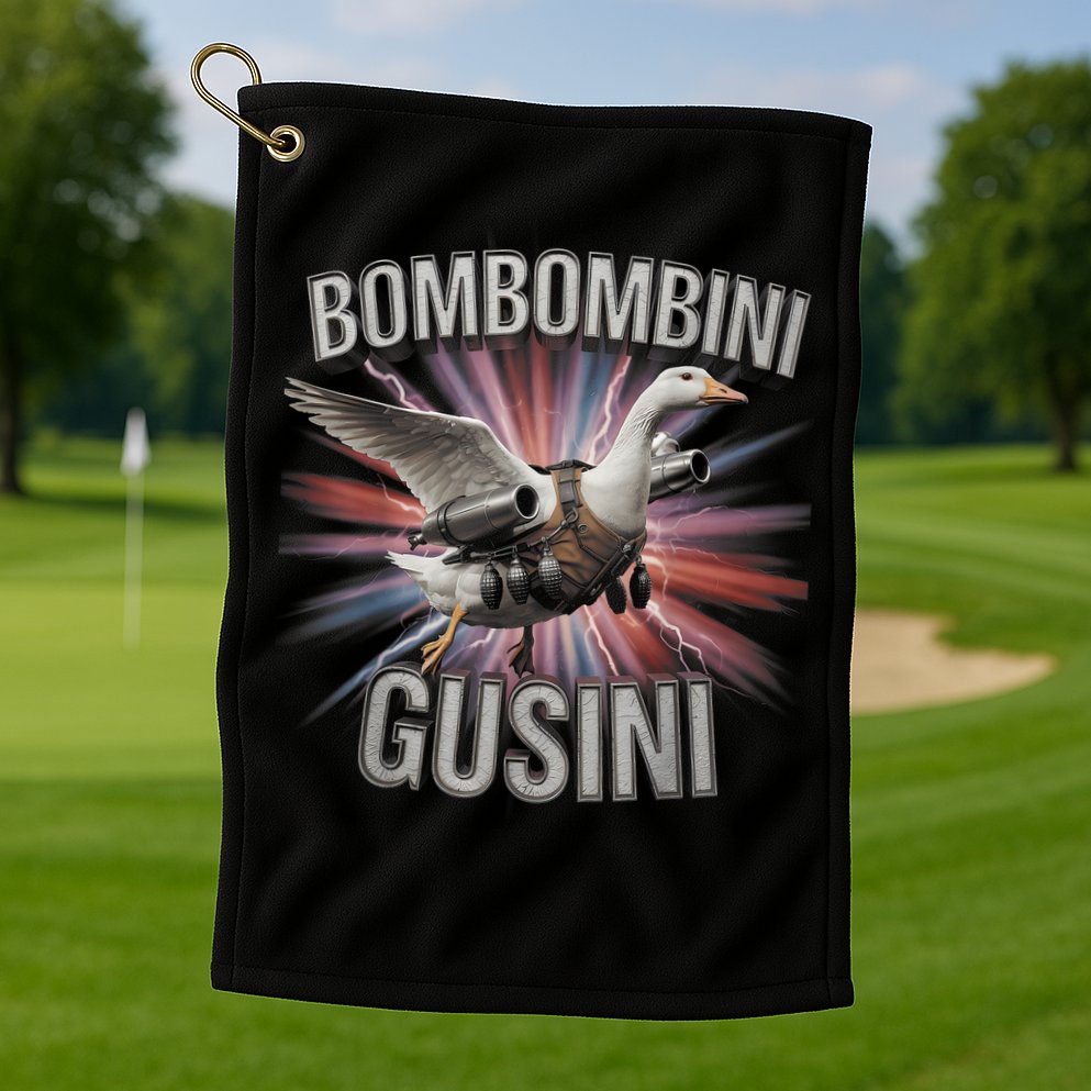 Bombombini Gusini Funny Italian Brainrot Meme Bootleg  Golf Towel