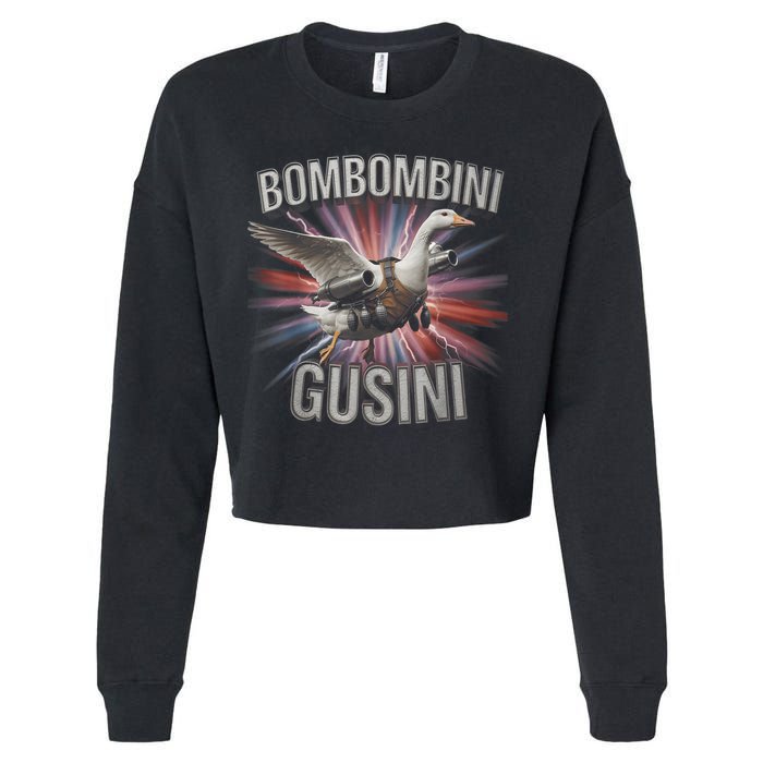 Bombombini Gusini Funny Italian Brainrot Meme Bootleg  Cropped Pullover Crew