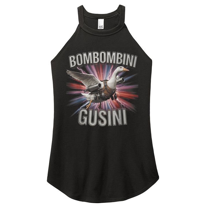 Bombombini Gusini Funny Italian Brainrot Meme Bootleg  Women's Perfect Tri Rocker Tank