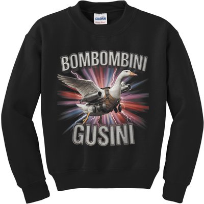 Bombombini Gusini Funny Italian Brainrot Meme Bootleg  Kids Sweatshirt