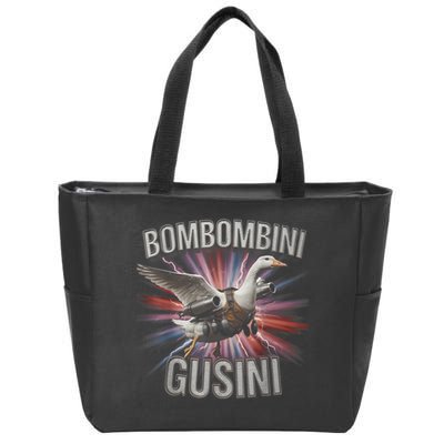 Bombombini Gusini Funny Italian Brainrot Meme Bootleg  Zip Tote Bag