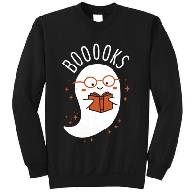 Booooks Ghost Funny Halloween Teacher Book Library Reading Sweatshirt