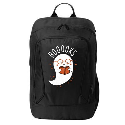 Booooks Ghost Funny Halloween Teacher Book Library Reading City Backpack