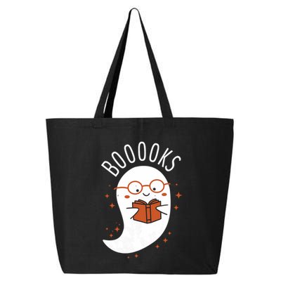 Booooks Ghost Funny Halloween Teacher Book Library Reading 25L Jumbo Tote