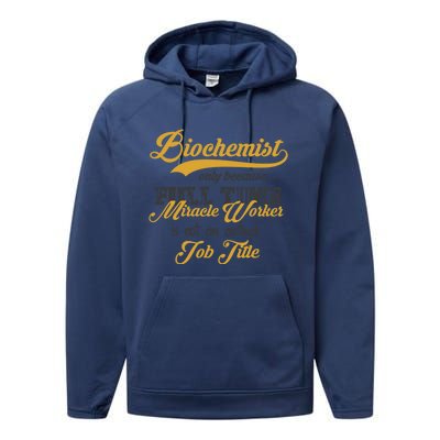 Biochemist Gift Funny Biological Chemist Idea Gift Performance Fleece Hoodie