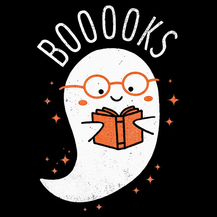 Booooks Ghost Funny Halloween Teacher Book Library Reading Stripe Pom Pom Beanie