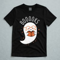 Booooks Ghost Funny Halloween Teacher Book Library Reading T-Shirt