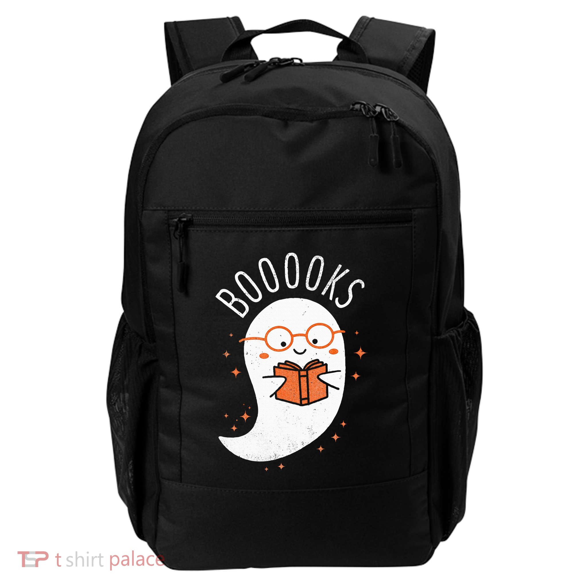 Booooks Ghost Funny Halloween Teacher Book Library Reading Backpack