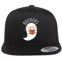 Booooks Ghost Funny Halloween Teacher Book Library Reading Flatbill Hat