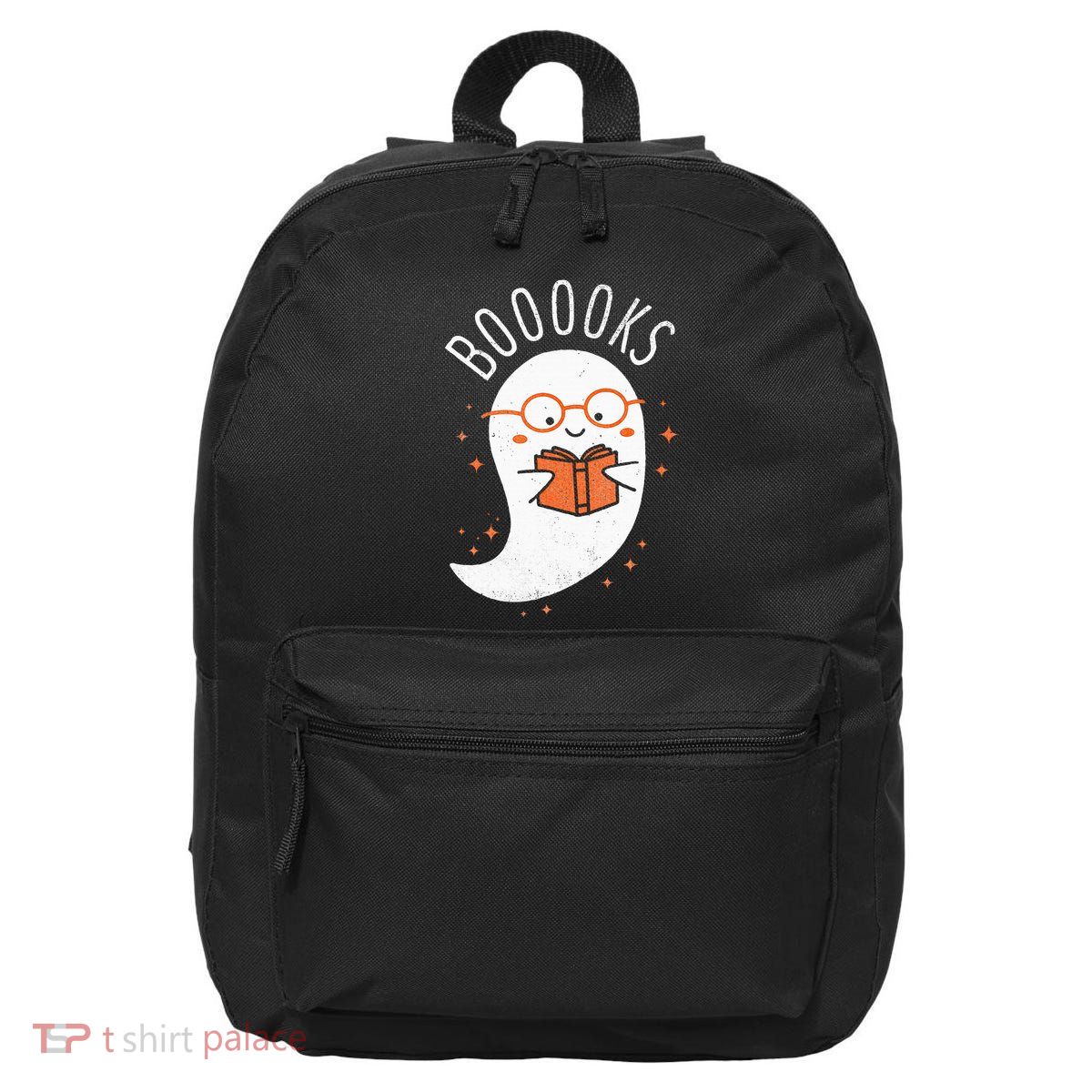 Booooks Ghost Funny Halloween Teacher Book Library Reading 16 in Basic Backpack
