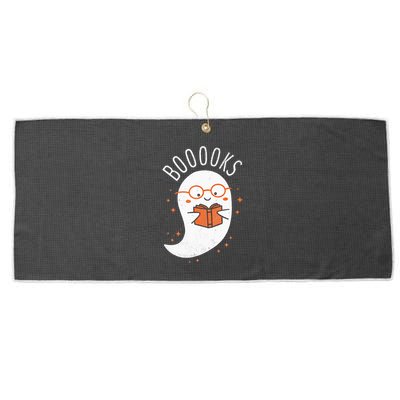 Booooks Ghost Funny Halloween Teacher Book Library Reading Large Microfiber Waffle Golf Towel